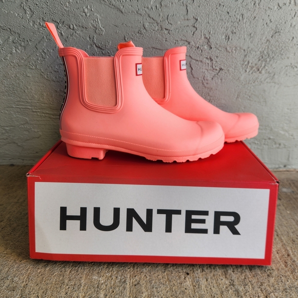Hunter Shoes - Hunter Orange Flair Ankle Rain Boots